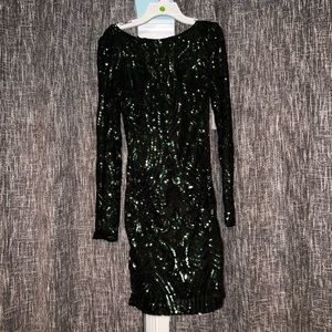 Green Sequenced Dress